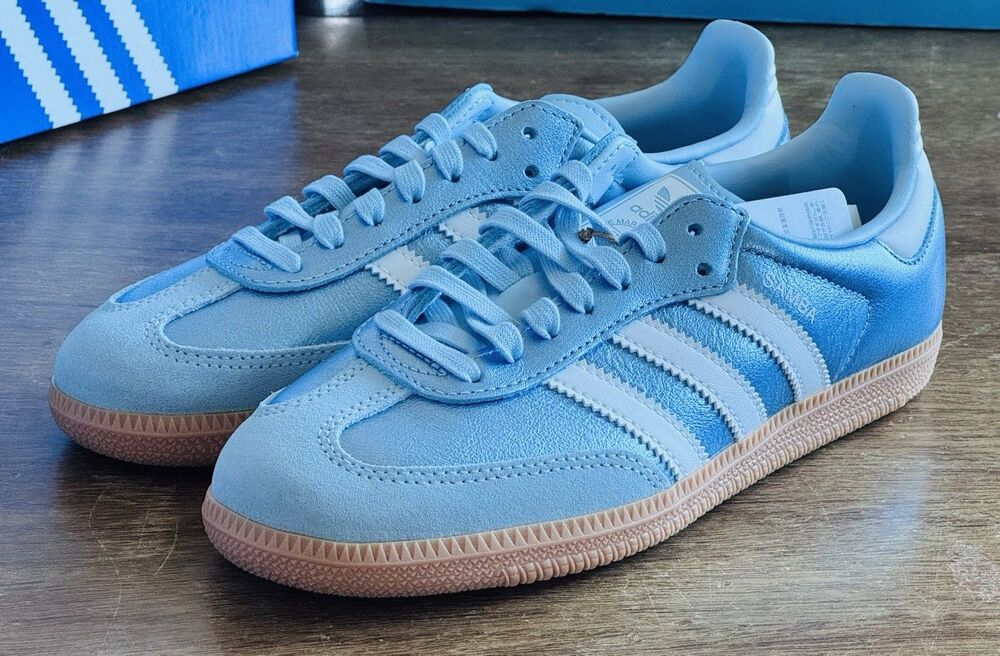 Youth Size 4.5 adidas Samba OG J Women’s Size 5.5 Clear Sky White Gum KK2326 NIB
